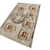 Verucci Ceramic Cup and Saucer 12Pcs Set With Camel Photo 6 Cups With 6 Saucers - 150ML - Al Kabayel Discount CentreVerucci Ceramic Cup and Saucer 12Pcs Set With Camel Photo 6 Cups With 6 Saucers - 150MLTea CupsVERUCCIAl Kabayel Discount Centre
