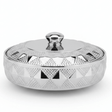 Verucci Decorative Silver & White Ceramic Bowl with Lid — Embossed Diamond Pattern, 10 Inch | Premium Serving & Display Bowl for Home, Gifting & Hospitality - Al Kabayel Discount CentreVerucci Decorative Silver & White Ceramic Bowl with Lid — Embossed Diamond Pattern, 10 Inch | Premium Serving & Display Bowl for Home, Gifting & HospitalityBowlsVERUCCIAl Kabayel Discount Centre