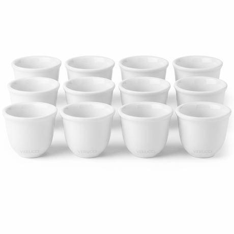 Verucci White Ceramic Arabic Cawa Cups Set of 12 Traditional Coffee Cups 80 ml - Al Kabayel Discount CentreVerucci White Ceramic Arabic Cawa Cups Set of 12 Traditional Coffee Cups 80 mlTea CupsVERUCCIAl Kabayel Discount Centre