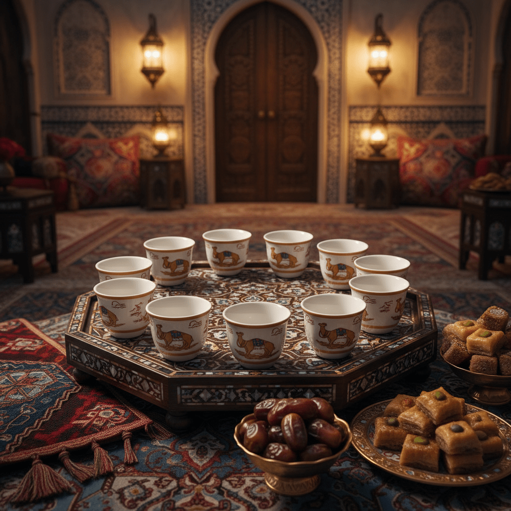 Verucci White Ceramic Arabic Coffee Cawa Cups Set of 12 Orange Rim Camel Design Middle Eastern Gahwa Finjan 80 ml - Al Kabayel Discount CentreVerucci White Ceramic Arabic Coffee Cawa Cups Set of 12 Orange Rim Camel Design Middle Eastern Gahwa Finjan 80 mlTea CupsVERUCCIAl Kabayel Discount Centre
