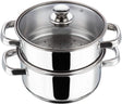 Vinod 18cm 2 - Tier Stainless Steel Idli & Multi Steamer with Glass Lid – Induction Base - Al Kabayel Discount CentreVinod 18cm 2 - Tier Stainless Steel Idli & Multi Steamer with Glass Lid – Induction BaseFood StreamersVINODAl Kabayel Discount Centre