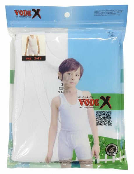 Vodex Boys Cotton Vest with Half Pant Set, Soft & Breathable Fabric, White Color, Kids Innerwear Set, 3–4 Years - Al Kabayel Discount CentreVodex Boys Cotton Vest with Half Pant Set, Soft & Breathable Fabric, White Color, Kids Innerwear Set, 3–4 YearsBoys's/Kid's UnderwearsVODEXAl Kabayel Discount Centre