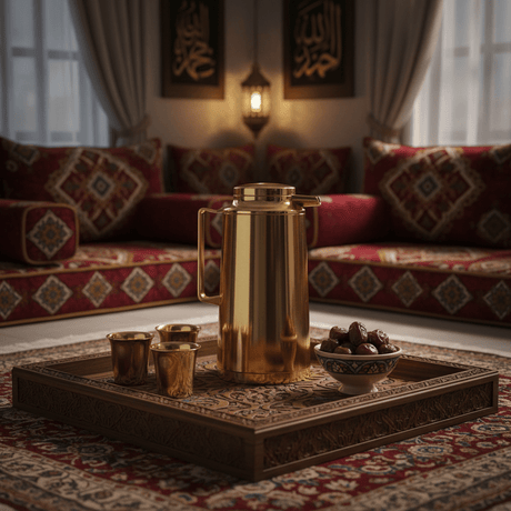 Vogati Luxury Gold Vacuum Flask, High Capacity Double Wall Insulated Beverage Container – 1.3 Liter - Al Kabayel Discount CentreVogati Luxury Gold Vacuum Flask, High Capacity Double Wall Insulated Beverage Container – 1.3 LiterThermosVOGATIAl Kabayel Discount Centre