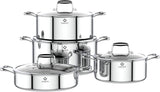 Vogati Tri - Ply Stainless Steel 8 - Piece Cookware Set – Induction Compatible Pots & Pan with Glass Lids, PFOA Free - Al Kabayel Discount CentreVogati Tri - Ply Stainless Steel 8 - Piece Cookware Set – Induction Compatible Pots & Pan with Glass Lids, PFOA FreeCookware SetVOGATIAl Kabayel Discount Centre