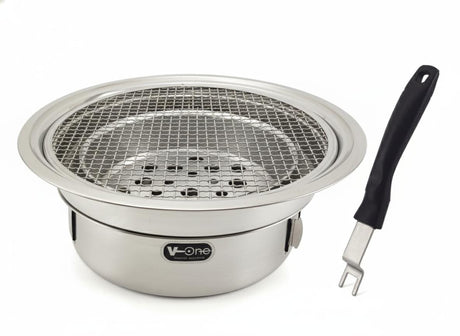 Vone Round BBQ Grill 35 cm | Compact Silver Color Charcoal Grill | Lightweight Portable Barbecue for Outdoor Cooking & Picnics - Al Kabayel Discount CentreVone Round BBQ Grill 35 cm | Compact Silver Color Charcoal Grill | Lightweight Portable Barbecue for Outdoor Cooking & PicnicsBBQ Grills & Fire PitsVONEAl Kabayel Discount Centre