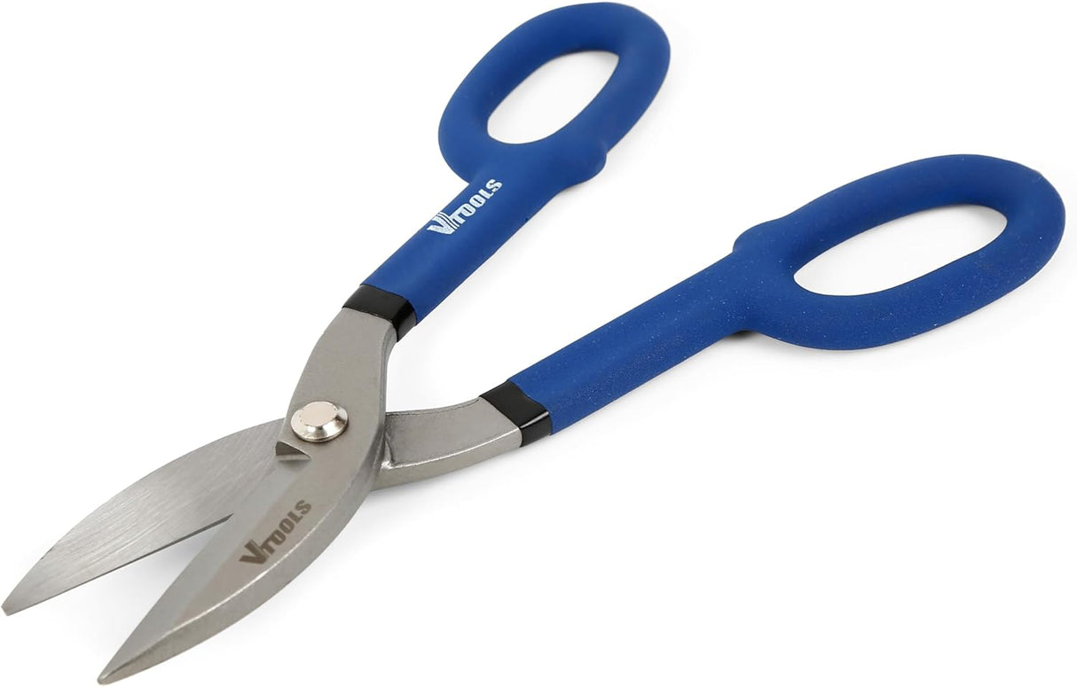 Vtools 12 Inch Straight Tin Snips, Carbon Steel Forged Metal Shears, with Comfortable PVC Dipped Plastic Handle for Cutting Sheet Metal, Hand Cutting Tools, Blue, VT2251 - Al Kabayel Discount CentreVtools 12 Inch Straight Tin Snips, Carbon Steel Forged Metal Shears, with Comfortable PVC Dipped Plastic Handle for Cutting Sheet Metal, Hand Cutting Tools, Blue, VT2251ToolsVTOOLSAl Kabayel Discount Centre