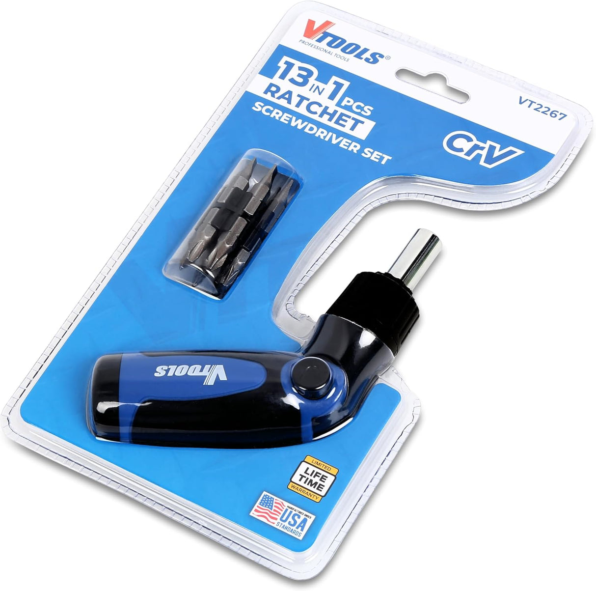 Vtools 13 - in - 1 Ratchet Screwdriver Set with Folding Handle, Phillips Slotted Dual - purpose Head, CR - V Ratchet, Compact Design, Multi - Purpose Tool Kit, Blue, VT2267 - Al Kabayel Discount CentreVtools 13 - in - 1 Ratchet Screwdriver Set with Folding Handle, Phillips Slotted Dual - purpose Head, CR - V Ratchet, Compact Design, Multi - Purpose Tool Kit, Blue, VT2267ToolsVTOOLSAl Kabayel Discount Centre