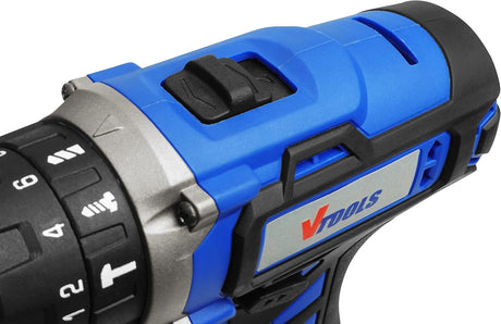Vtools 20V Cordless Impact Drill With 2 Batteries & 1 Charger, 2 - Variable Speed, 10mm Keyless Chuck, 18+1 Torque Setting, BMC Case, Drill Kit for Wood, Concrete, & Plastic, 2 Years Warranty, VT1211 - Al Kabayel Discount CentreVtools 20V Cordless Impact Drill With 2 Batteries & 1 Charger, 2 - Variable Speed, 10mm Keyless Chuck, 18+1 Torque Setting, BMC Case, Drill Kit for Wood, Concrete, & Plastic, 2 Years Warranty, VT1211ToolsVTOOLSAl Kabayel Discount Centre