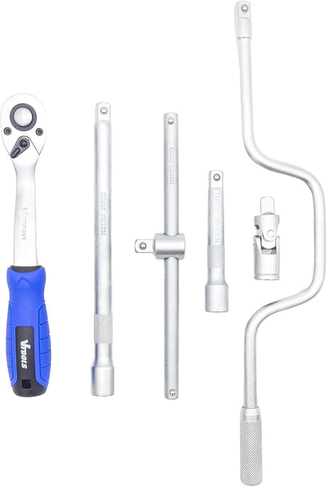 Vtools 24 - Piece 1/2" Master Drive CRV Impact Socket Set with Portable Case, Extension Bars & Accessories, VT5107 - Al Kabayel Discount CentreVtools 24 - Piece 1/2" Master Drive CRV Impact Socket Set with Portable Case, Extension Bars & Accessories, VT5107ToolsVTOOLSAl Kabayel Discount Centre