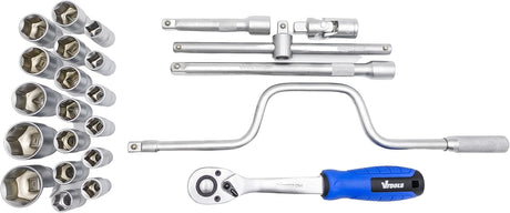 Vtools 24 - Piece 1/2" Master Drive CRV Impact Socket Set with Portable Case, Extension Bars & Accessories, VT5107 - Al Kabayel Discount CentreVtools 24 - Piece 1/2" Master Drive CRV Impact Socket Set with Portable Case, Extension Bars & Accessories, VT5107ToolsVTOOLSAl Kabayel Discount Centre