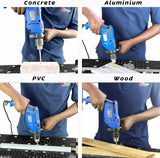 Vtools 650 Watt Impact Drill With Multi Function (Hammer And Drill), 360 degree Rotating Side Handle, Guide Ruler, And Variable Speed, Blue, VT1206 - Al Kabayel Discount CentreVtools 650 Watt Impact Drill With Multi Function (Hammer And Drill), 360 degree Rotating Side Handle, Guide Ruler, And Variable Speed, Blue, VT1206ToolsVTOOLSAl Kabayel Discount Centre