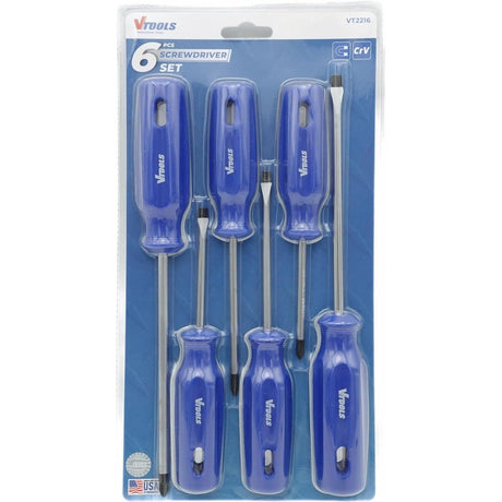 Vtools 6Pcs Screwdriver Set, 75,100 and 150mm Phillips and Slotted, Magnetic Tip With Non - Slip Comfortable Handle - Al Kabayel Discount CentreVtools 6Pcs Screwdriver Set, 75,100 and 150mm Phillips and Slotted, Magnetic Tip With Non - Slip Comfortable HandleToolsVTOOLSAl Kabayel Discount Centre