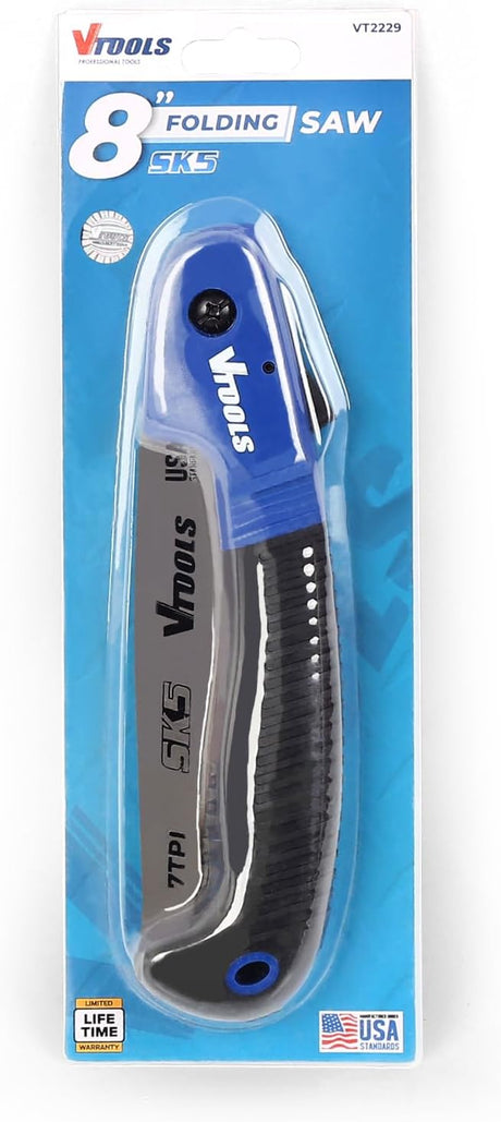 Vtools 8 Inch Folding Outdoor Saw, With 7 Hardened SK5 Blade For Cutting Branches, Compact Design, Triple Teeth, for Wood Cutting Camping Gardening Work, Hiking, Landscaping, Tree Trimming, VT2229 - Al Kabayel Discount CentreVtools 8 Inch Folding Outdoor Saw, With 7 Hardened SK5 Blade For Cutting Branches, Compact Design, Triple Teeth, for Wood Cutting Camping Gardening Work, Hiking, Landscaping, Tree Trimming, VT2229ToolsVTOOLSAl Kabayel Discount Centre