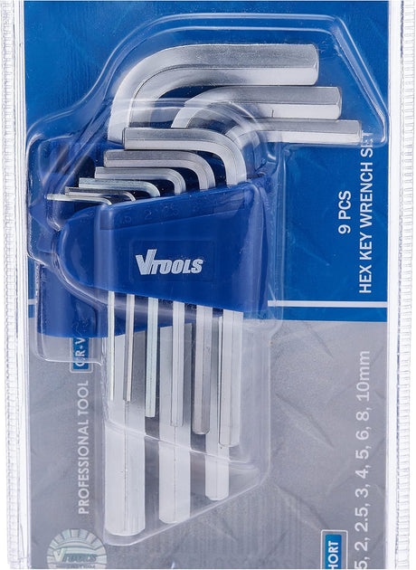 Vtools 9 Piece Chrome Vanadium Hex Key Allen Wrench Set(1.5 - 10mm), Portable Hex Key Set For Basic Home Repair And General Applications, VT2161 - Al Kabayel Discount CentreVtools 9 Piece Chrome Vanadium Hex Key Allen Wrench Set(1.5 - 10mm), Portable Hex Key Set For Basic Home Repair And General Applications, VT2161ToolsVTOOLSAl Kabayel Discount Centre
