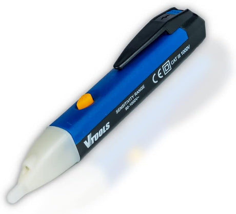 Vtools Intelligent Non - Contact Voltage Tester With Led Light(Batteries Not Included), Ac 90V - 1000V, Blue, VT2124 - Al Kabayel Discount CentreVtools Intelligent Non - Contact Voltage Tester With Led Light(Batteries Not Included), Ac 90V - 1000V, Blue, VT2124ToolsVTOOLSAl Kabayel Discount Centre