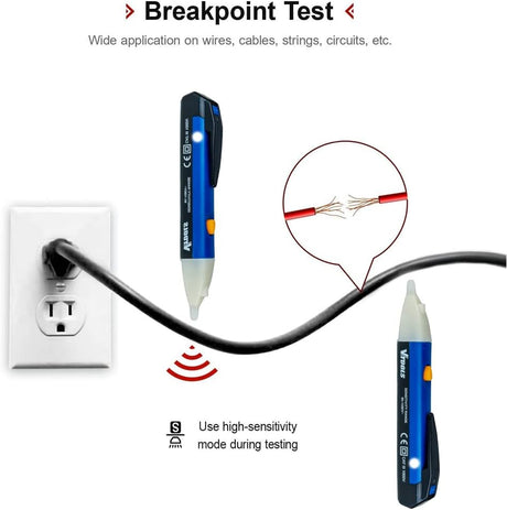 Vtools Intelligent Non - Contact Voltage Tester With Led Light(Batteries Not Included), Ac 90V - 1000V, Blue, VT2124 - Al Kabayel Discount CentreVtools Intelligent Non - Contact Voltage Tester With Led Light(Batteries Not Included), Ac 90V - 1000V, Blue, VT2124ToolsVTOOLSAl Kabayel Discount Centre