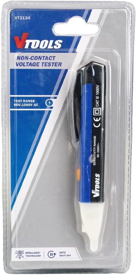 Vtools Intelligent Non - Contact Voltage Tester With Led Light(Batteries Not Included), Ac 90V - 1000V, Blue, VT2124 - Al Kabayel Discount CentreVtools Intelligent Non - Contact Voltage Tester With Led Light(Batteries Not Included), Ac 90V - 1000V, Blue, VT2124ToolsVTOOLSAl Kabayel Discount Centre