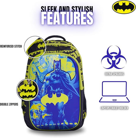 Warner Bros Batman School Bag 18", Ergonomic Backpack Lightweight, Durable - Al Kabayel Discount CentreWarner Bros Batman School Bag 18", Ergonomic Backpack Lightweight, DurableSchool BagsWARNER BROSAl Kabayel Discount Centre