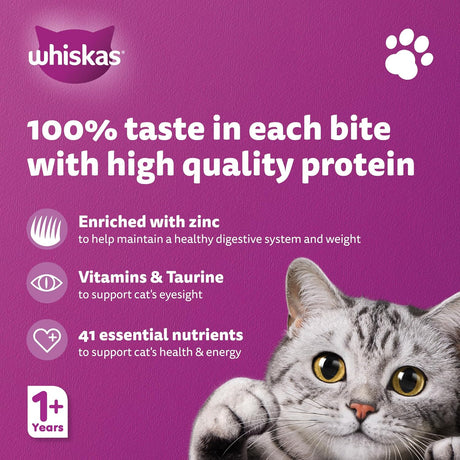 Whiskas Beef in Gravy Can Cat Food, 400g, for 1+ Years Adult Cats, Whiskas Cat Food in a Can, Complete & Balanced Nutrition - Al Kabayel Discount CentreWhiskas Beef in Gravy Can Cat Food, 400g, for 1+ Years Adult Cats, Whiskas Cat Food in a Can, Complete & Balanced NutritionPet SuppliesWHISKASAl Kabayel Discount Centre