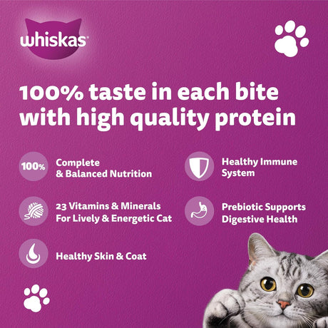 Whiskas Ocean Fish Dry Cat Food, Bag of 480g, for Adult Cats 1+ Years, Complete Nutrition and Great Taste Cat Dry Food - Al Kabayel Discount CentreWhiskas Ocean Fish Dry Cat Food, Bag of 480g, for Adult Cats 1+ Years, Complete Nutrition and Great Taste Cat Dry FoodPet SuppliesWHISKASAl Kabayel Discount Centre