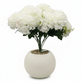 White Artificial Hydrangea Arrangement | Cream Sphere Pot | 35cm - Al Kabayel Discount CentreWhite Artificial Hydrangea Arrangement | Cream Sphere Pot | 35cmArtificial FloraAKDCAl Kabayel Discount Centre