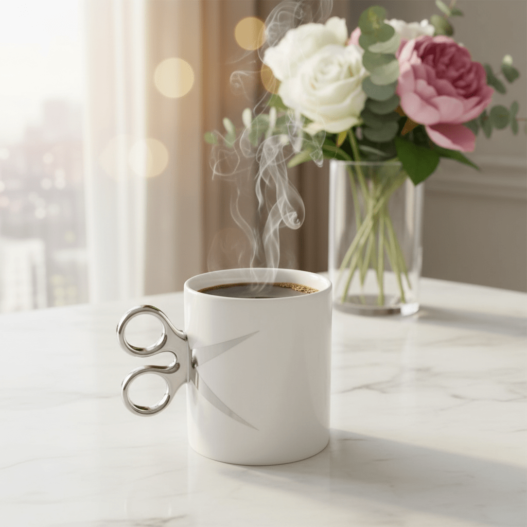 White Artisan Scissors - Handle Ceramic Mug | 300ml - Al Kabayel Discount CentreWhite Artisan Scissors - Handle Ceramic Mug | 300mlMugsAKDCAl Kabayel Discount Centre
