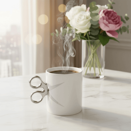 White Artisan Scissors - Handle Ceramic Mug | 300ml - Al Kabayel Discount CentreWhite Artisan Scissors - Handle Ceramic Mug | 300mlMugsAKDCAl Kabayel Discount Centre