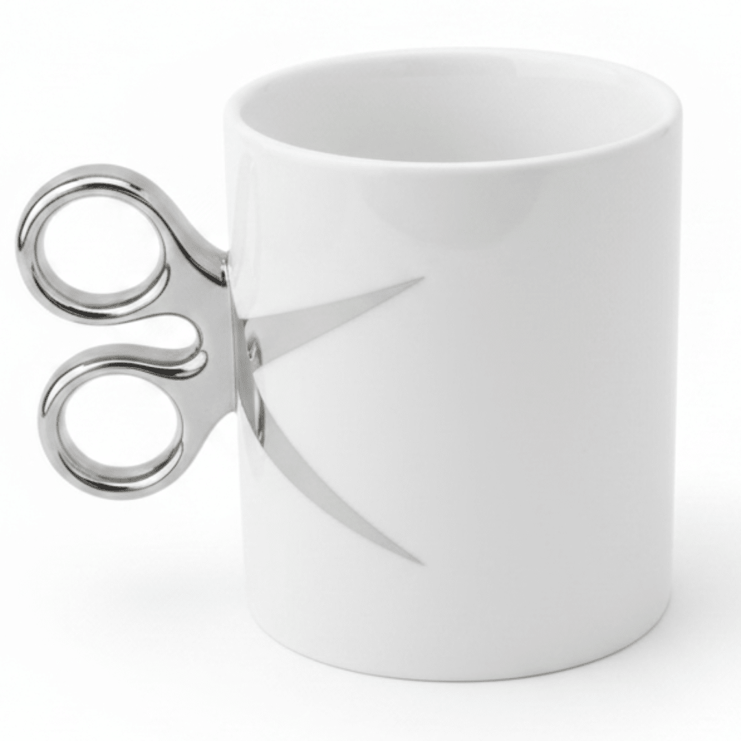 White Artisan Scissors - Handle Ceramic Mug | 300ml - Al Kabayel Discount CentreWhite Artisan Scissors - Handle Ceramic Mug | 300mlMugsAKDCAl Kabayel Discount Centre