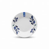 Henlee White & Blue Melamine Deep Plate - 7 Inch