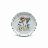White & Blue Vintage Bicycles with Floral Design Enamel Plate – 26cm - Al Kabayel Discount CentreWhite & Blue Vintage Bicycles with Floral Design Enamel Plate – 26cmPlatesAKDCAl Kabayel Discount Centre