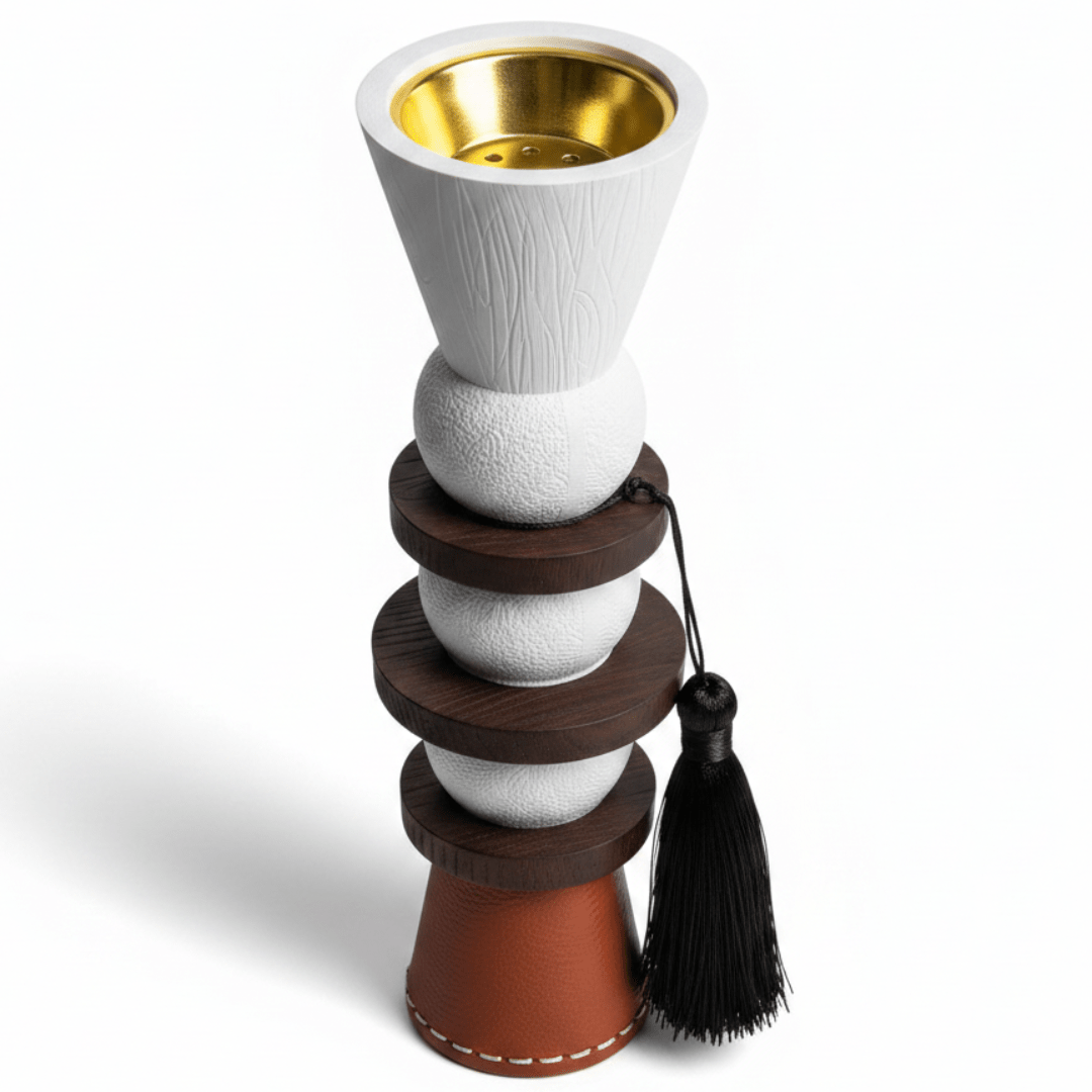 White & Brown Chalk Arabic Incense Burner 25cm - Al Kabayel Discount CentreWhite & Brown Chalk Arabic Incense Burner 25cmIncense burnerAKDCAl Kabayel Discount Centre