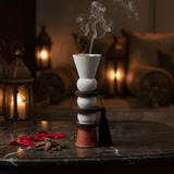 White & Brown Chalk Arabic Incense Burner 25cm - Al Kabayel Discount CentreWhite & Brown Chalk Arabic Incense Burner 25cmIncense burnerAKDCAl Kabayel Discount Centre