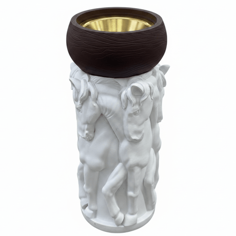 White & Brown Horse Sculpture Incense Burner | Luxury Arabic Bakhoor Holder | 17×7 cm - Al Kabayel Discount CentreWhite & Brown Horse Sculpture Incense Burner | Luxury Arabic Bakhoor Holder | 17×7 cmIncense burnerAKDCAl Kabayel Discount Centre