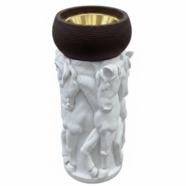 White & Brown Horse Sculpture Incense Burner | Luxury Arabic Bakhoor Holder | 17×7 cm - Al Kabayel Discount CentreWhite & Brown Horse Sculpture Incense Burner | Luxury Arabic Bakhoor Holder | 17×7 cmIncense burnerAKDCAl Kabayel Discount Centre