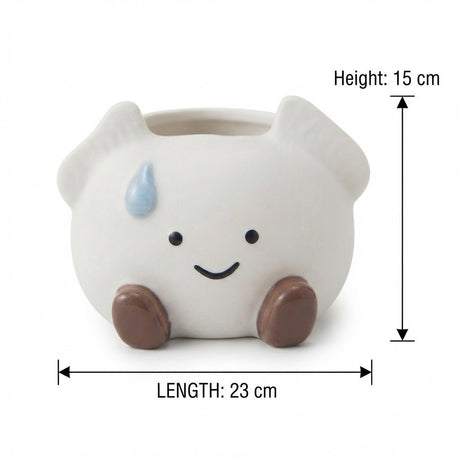 White & Brown Smiling Cloud Ceramic Napkin Holder – 23×15 cm - Al Kabayel Discount CentreWhite & Brown Smiling Cloud Ceramic Napkin Holder – 23×15 cmNapkin Holders & Tissue BoxAKDCAl Kabayel Discount Centre