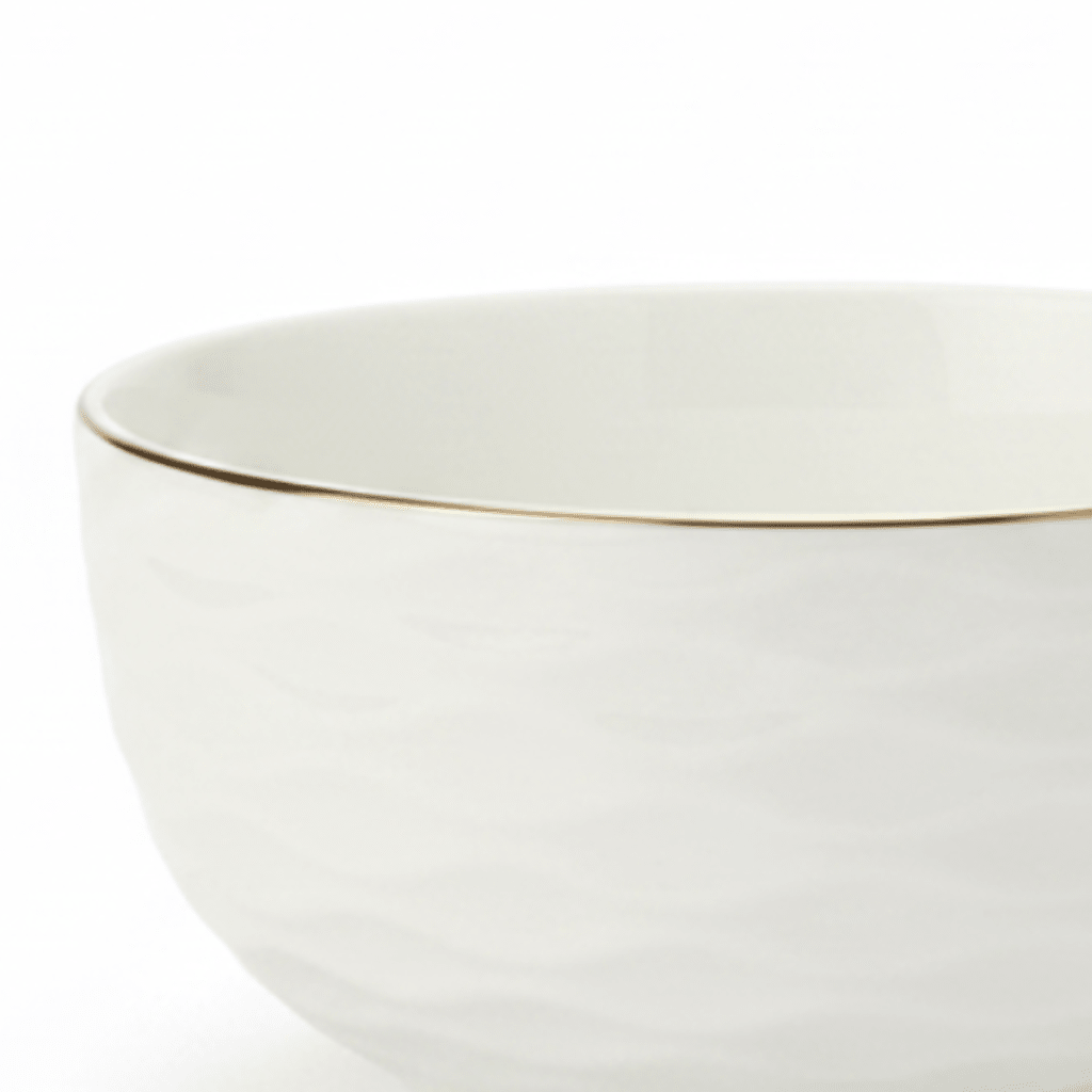 White Ceramic Bowl with Gold Rim - 4.5 Inch - Al Kabayel Discount CentreWhite Ceramic Bowl with Gold Rim - 4.5 InchBowlsAKDCAl Kabayel Discount Centre