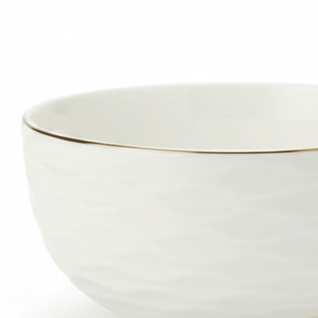 White Ceramic Bowl with Gold Rim - 4.5 Inch - Al Kabayel Discount CentreWhite Ceramic Bowl with Gold Rim - 4.5 InchBowlsAKDCAl Kabayel Discount Centre