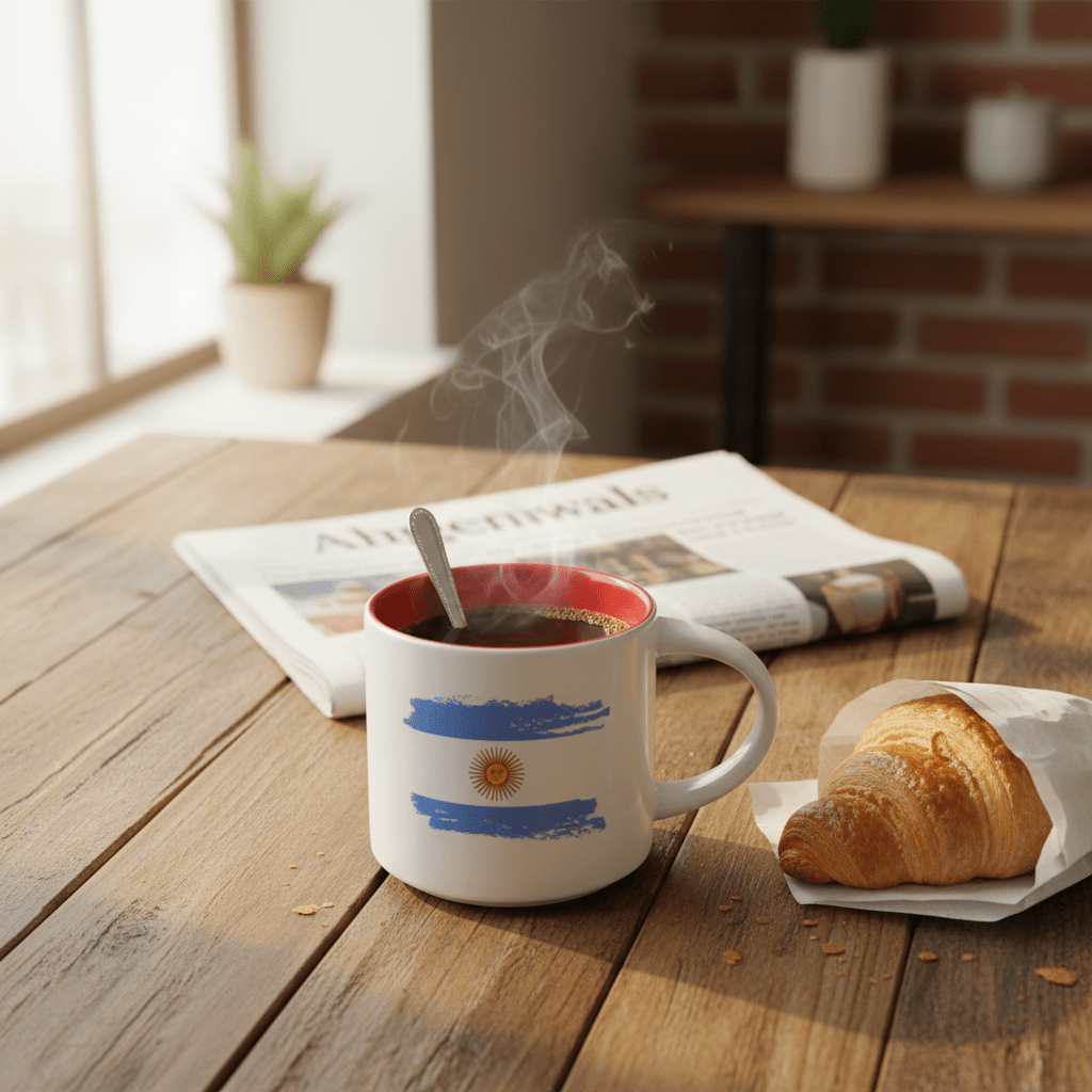 White Ceramic Coffee Mug 350ml – Brushstroke Design with Red Interior | Tea & Coffee Cup | Football World Cup Theme | - Al Kabayel Discount CentreWhite Ceramic Coffee Mug 350ml – Brushstroke Design with Red Interior | Tea & Coffee Cup | Football World Cup Theme |MugsAKDCAl Kabayel Discount Centre