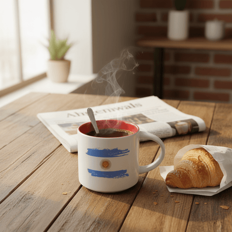 White Ceramic Coffee Mug 350ml – Brushstroke Design with Red Interior | Tea & Coffee Cup | Football World Cup Theme | - Al Kabayel Discount CentreWhite Ceramic Coffee Mug 350ml – Brushstroke Design with Red Interior | Tea & Coffee Cup | Football World Cup Theme |MugsAKDCAl Kabayel Discount Centre
