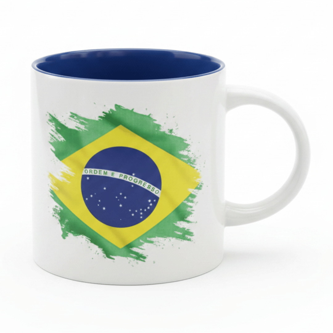 White Ceramic Coffee Mug 350ml with Brazil Flag & Neymar Jr Design - Al Kabayel Discount CentreWhite Ceramic Coffee Mug 350ml with Brazil Flag & Neymar Jr DesignMugsAKDCAl Kabayel Discount Centre