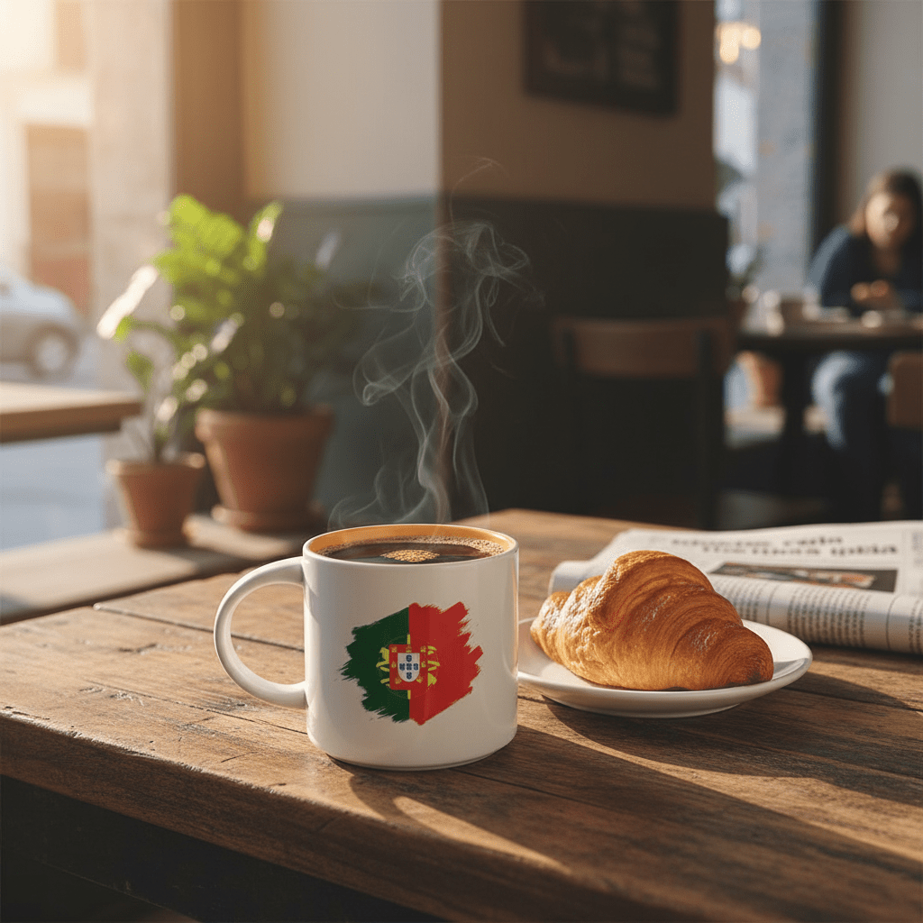 White Ceramic Coffee Mug 350ml With Portugal Flag & Cristiano Ronaldo Design - Al Kabayel Discount CentreWhite Ceramic Coffee Mug 350ml With Portugal Flag & Cristiano Ronaldo DesignMugsAKDCAl Kabayel Discount Centre