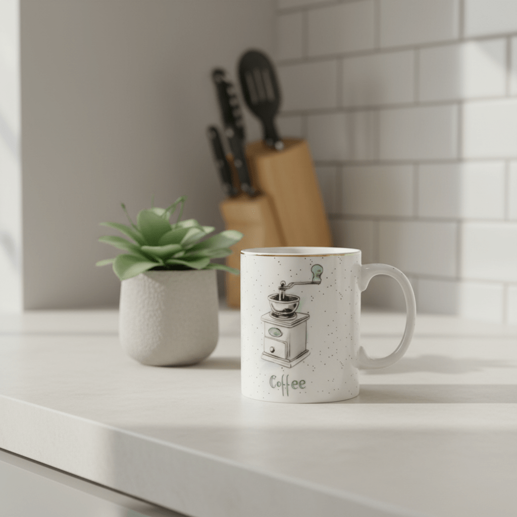 White Ceramic Coffee Mug 350ml - Al Kabayel Discount CentreWhite Ceramic Coffee Mug 350mlMugsAKDCAl Kabayel Discount Centre