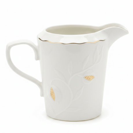White Ceramic Creamer Jug with Gold Accent Design and Easy - Pour Handle – Stylish Milk Server (10×6 cm) - Al Kabayel Discount CentreWhite Ceramic Creamer Jug with Gold Accent Design and Easy - Pour Handle – Stylish Milk Server (10×6 cm)Jars & Food SaversAKDCAl Kabayel Discount Centre