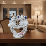 White Ceramic Elephant Couple Figurine – Heart & Rose Décor Piece, 13cm - Al Kabayel Discount CentreWhite Ceramic Elephant Couple Figurine – Heart & Rose Décor Piece, 13cmHome Décor AccentsAKDCAl Kabayel Discount Centre