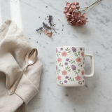 White Ceramic Floral Mug 350ml - Al Kabayel Discount CentreWhite Ceramic Floral Mug 350mlMugsAKDCAl Kabayel Discount Centre