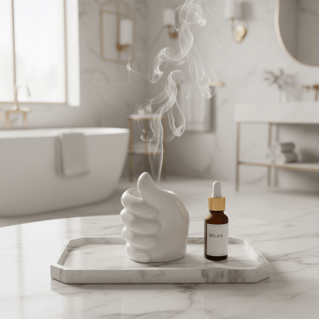 White Ceramic Hand Oil Burner – Thumbs Up | 7×6 cm - Al Kabayel Discount CentreWhite Ceramic Hand Oil Burner – Thumbs Up | 7×6 cmHome Décor AccentsAKDCAl Kabayel Discount Centre