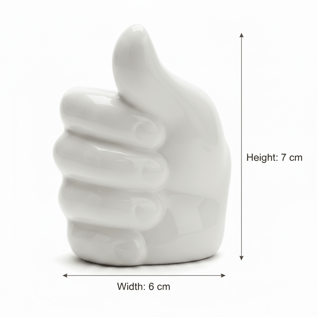 White Ceramic Hand Oil Burner – Thumbs Up | 7×6 cm - Al Kabayel Discount CentreWhite Ceramic Hand Oil Burner – Thumbs Up | 7×6 cmHome Décor AccentsAKDCAl Kabayel Discount Centre