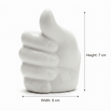 White Ceramic Hand Oil Burner – Thumbs Up | 7×6 cm - Al Kabayel Discount CentreWhite Ceramic Hand Oil Burner – Thumbs Up | 7×6 cmHome Décor AccentsAKDCAl Kabayel Discount Centre