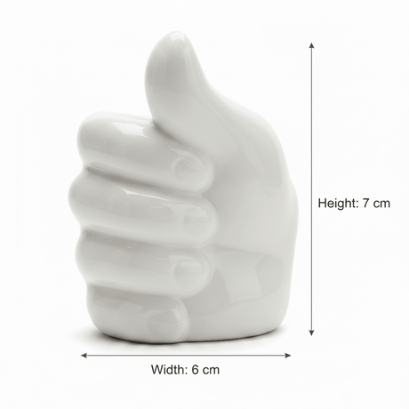 White Ceramic Hand Oil Burner – Thumbs Up | 7×6 cm - Al Kabayel Discount CentreWhite Ceramic Hand Oil Burner – Thumbs Up | 7×6 cmHome Décor AccentsAKDCAl Kabayel Discount Centre