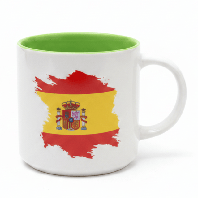 White Ceramic Mug 350ml — Spain Flag & Lamine Yamal Design - Al Kabayel Discount CentreWhite Ceramic Mug 350ml — Spain Flag & Lamine Yamal DesignMugsAKDCAl Kabayel Discount Centre